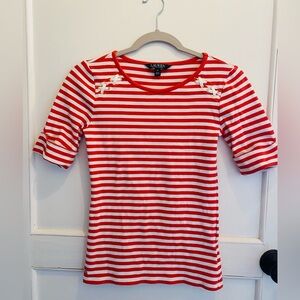 Lauren Ralph Lauren Striped Nautical Top